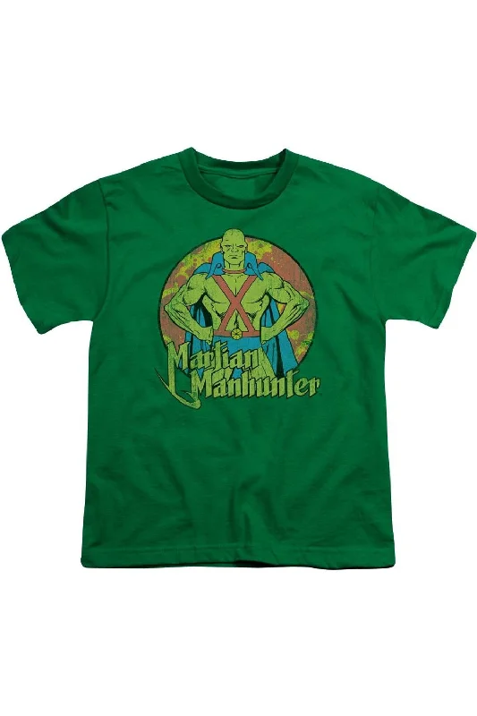 Men's Shirts with Elastic WaistbandsDC Comics Martian Manhunter Short Sleeve Youth Tee / T-Shirt Men's Shirts with Elastic WaistbandsDC Comics Martian Manhunter Short Sleeve Youth Tee / T-Shirt
