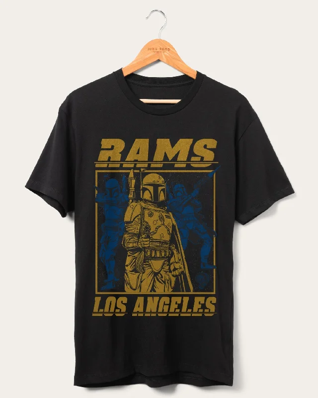 Men's Shirts with Spread CollarsRams Star Wars Boba Fett Showdown Fan Tee