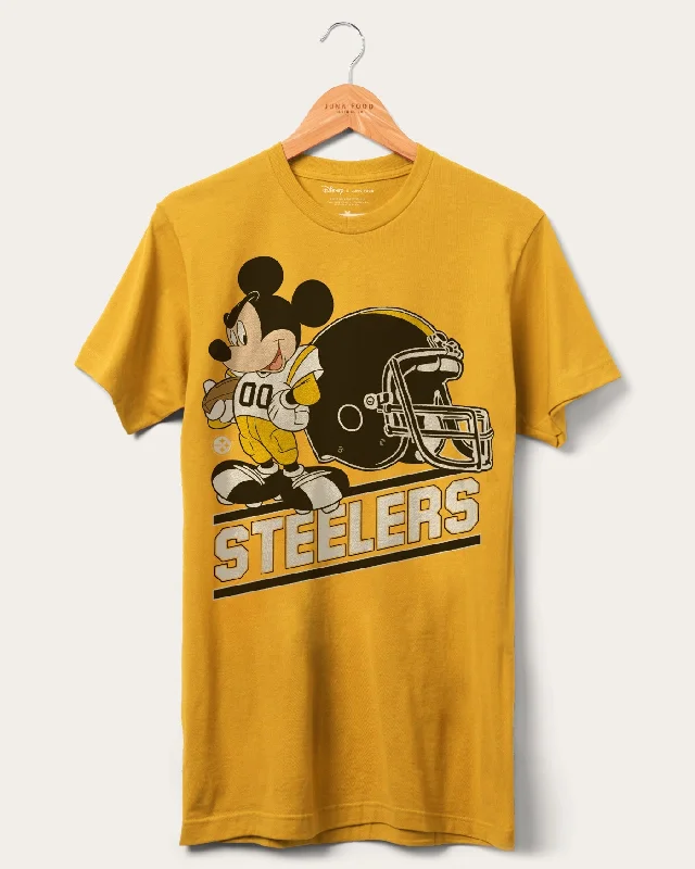 Men's Shirts with Logo EmbossmentsSteelers Disney Mickey Came to Play Fan Tee