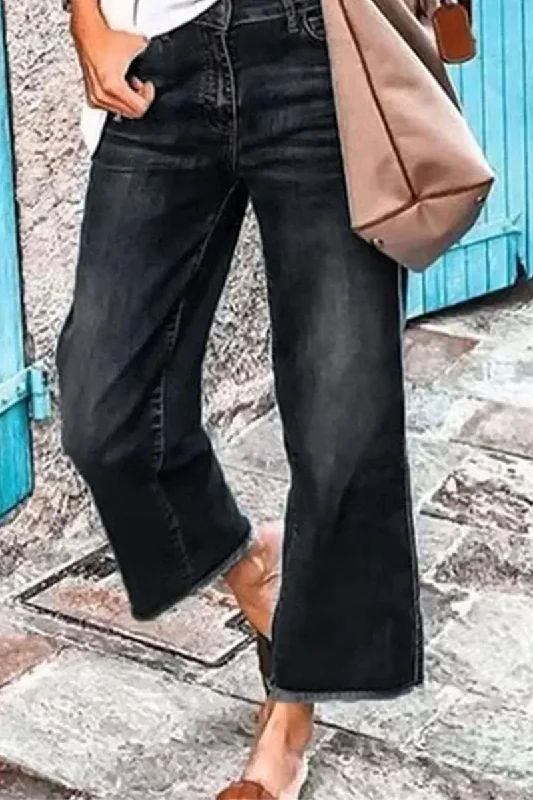 Men's Jeans in Unique PatternsKittenAlarm - Casual Solid Patchwork Mid Waist Straight Denim Jeans Men's Jeans in Unique PatternsKittenAlarm - Casual Solid Patchwork Mid Waist Straight Denim Jeans