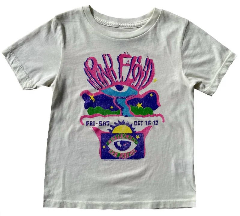 Men's Shirts with Appliquéd SleevesBoy's Pink Floyd Short Sleeve Tee Top In Vintage White Men's Shirts with Appliquéd SleevesBoy's Pink Floyd Short Sleeve Tee Top In Vintage White