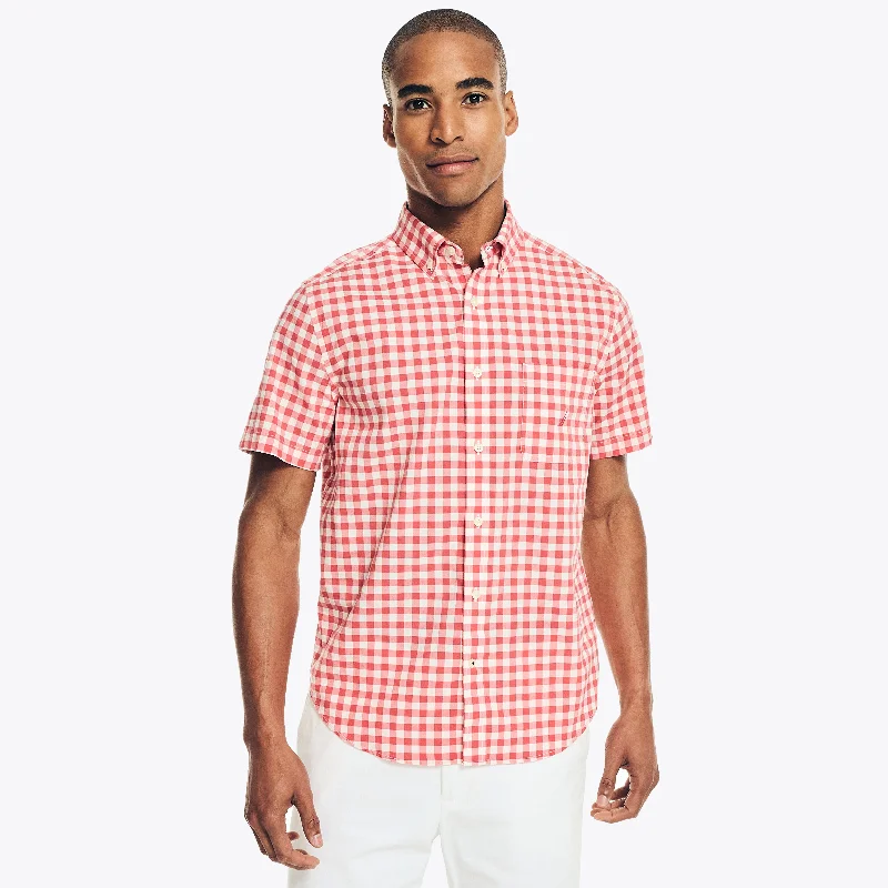 Men's Muscle Fit T-Shirts for a Body-Hugging FitNautica Mens Sustainably Crafted Gingham Plaid Short-Sleeve Shirt Men's Muscle Fit T-Shirts for a Body-Hugging FitNautica Mens Sustainably Crafted Gingham Plaid Short-Sleeve Shirt