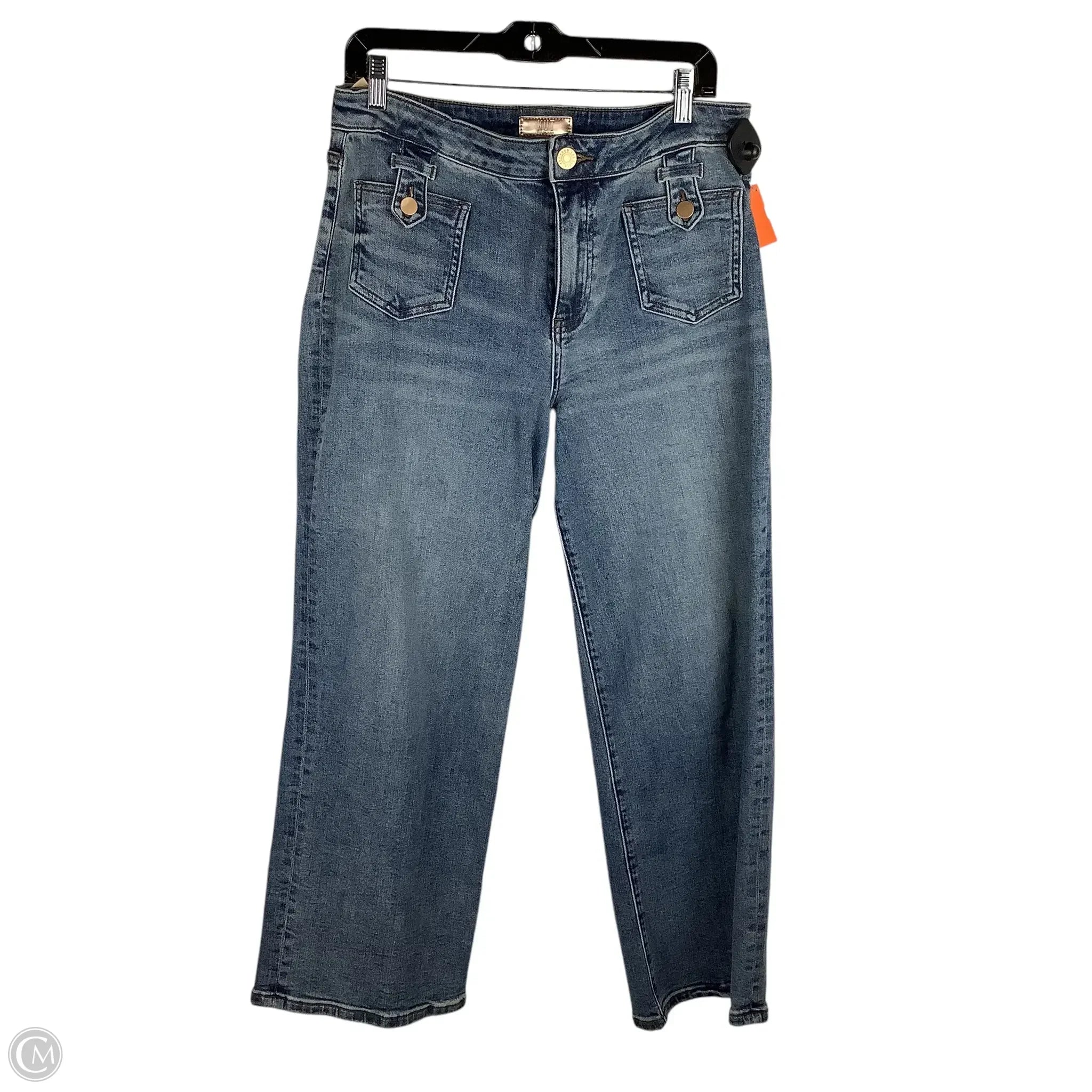 Men's Jeans with RipsJeans Wide Leg By Kut In Blue Denim, Size: 12