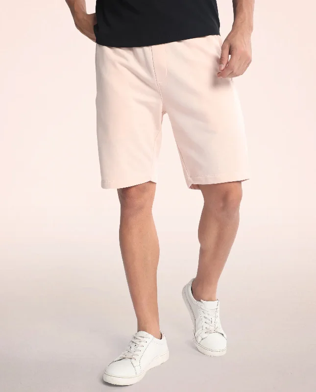 Men's Elastic-Waisted Pants for Easy MovementShorts Blush Pink Men