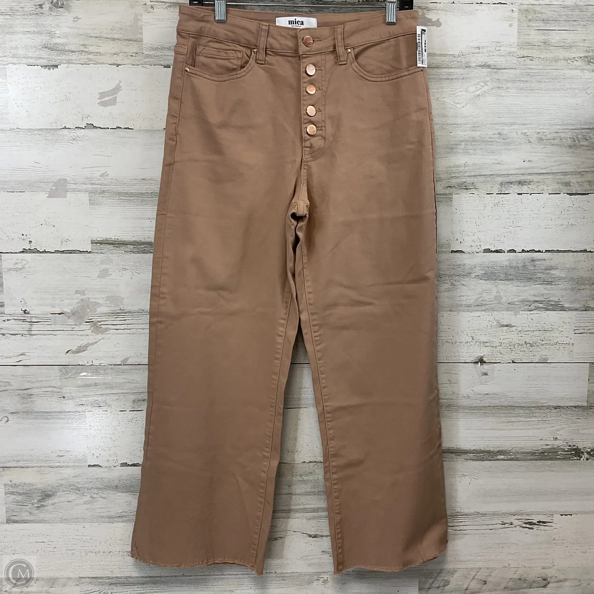 Hipster Skinny Men's JeansJeans Straight By Mica In Brown Denim, Size: 8