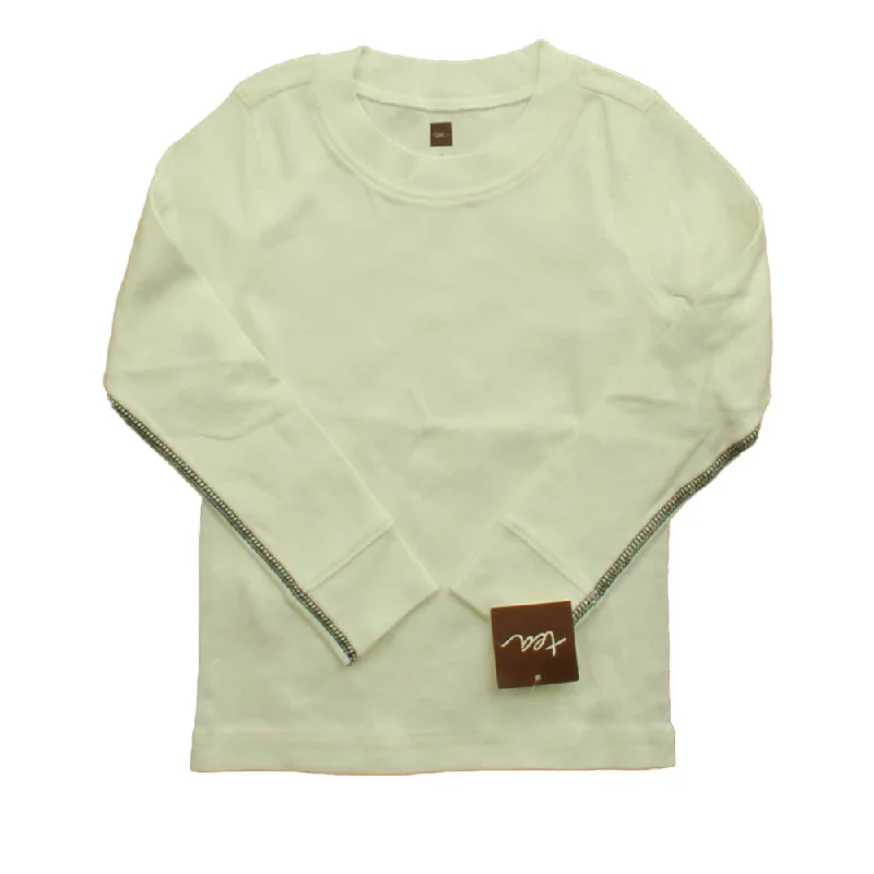 Men's Shirts with Striped PatternsTea Boys White Long Sleeve T-Shirt