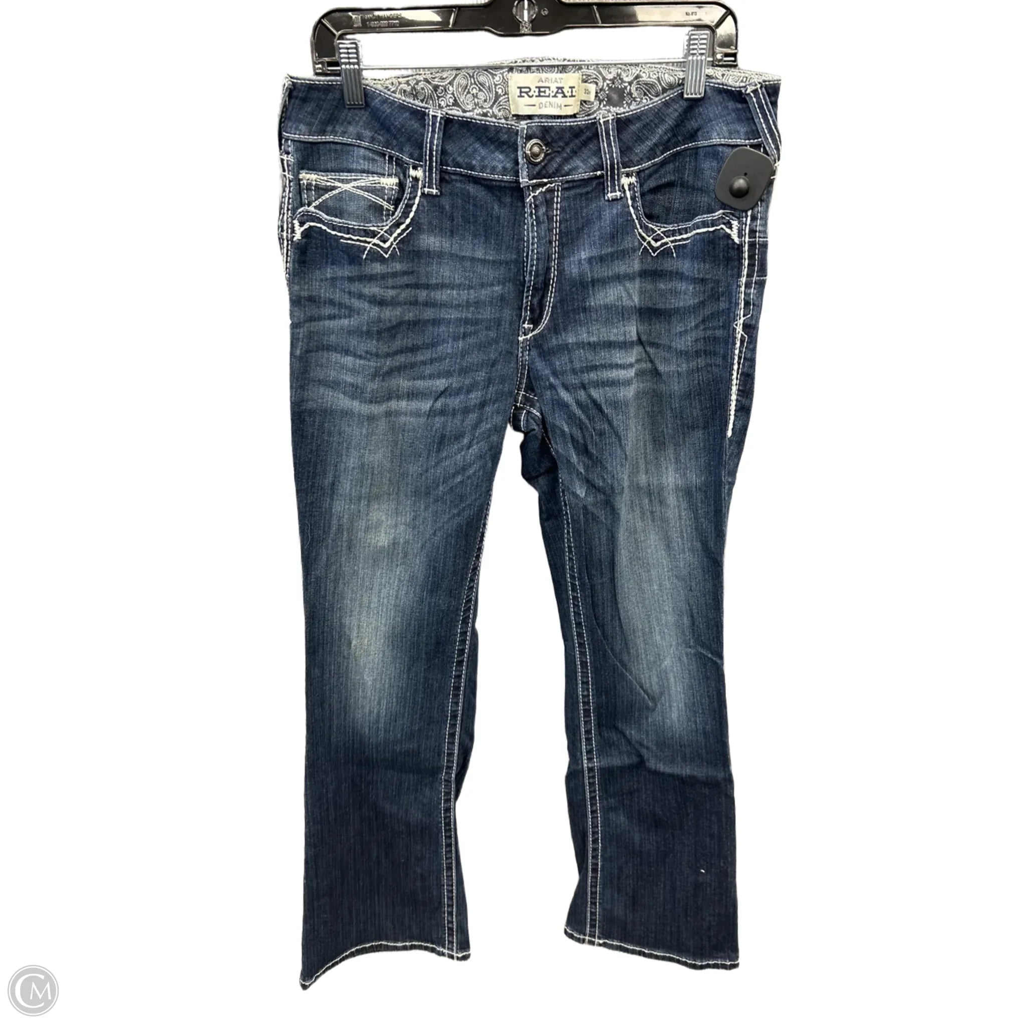 Light Blue Denim Men's JeansJeans Boot Cut By Ariat In Blue Denim, Size: 14