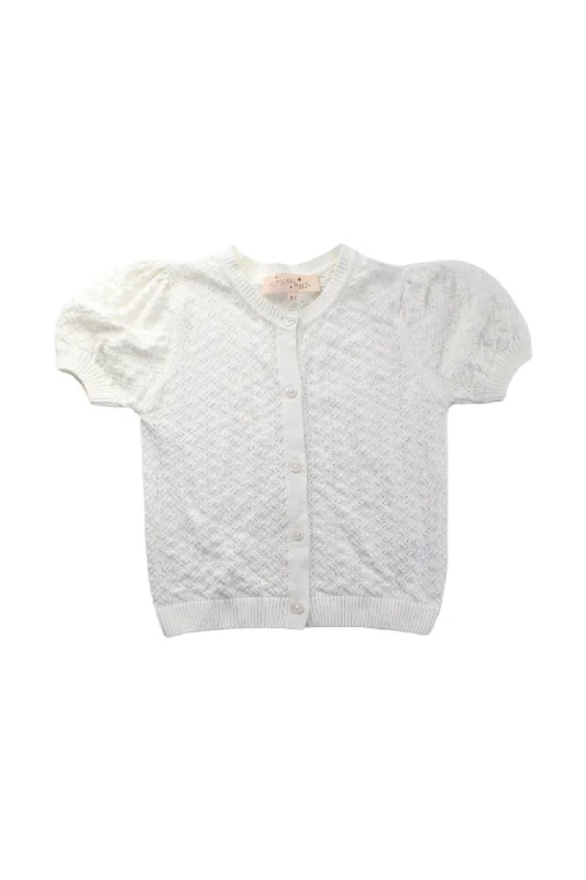 Men's Sweaters with Ribbed HemsTutu Du Monde Button-Up Cardigan (Size 6-7Y)