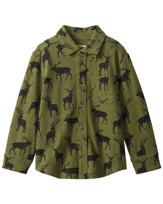 Men's Logo T-Shirts for Brand RepresentationHatley Majestic Elk Jersey Button-Down Shirt Men's Logo T-Shirts for Brand RepresentationHatley Majestic Elk Jersey Button-Down Shirt