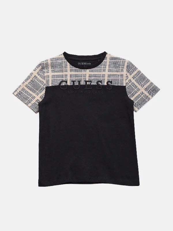 Men's Shirts with Scoop NecksEco Davon Plaid Tee (7-16)