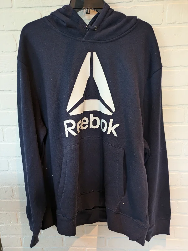 Men's Hoodies with LogoBlue Athletic Sweatshirt Hoodie Reebok, Size 3x