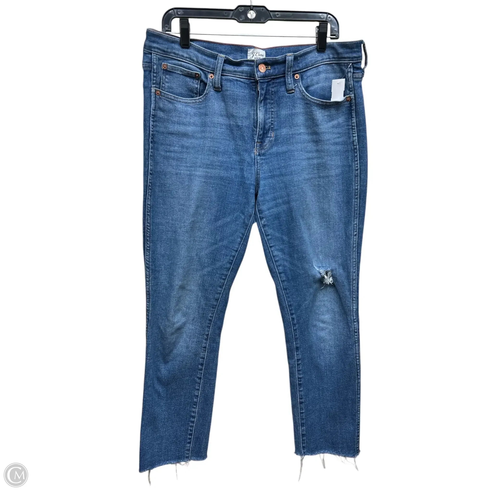 Men's Jeans with a Distressed LookJeans Straight By J. Crew In Blue Denim, Size: 8