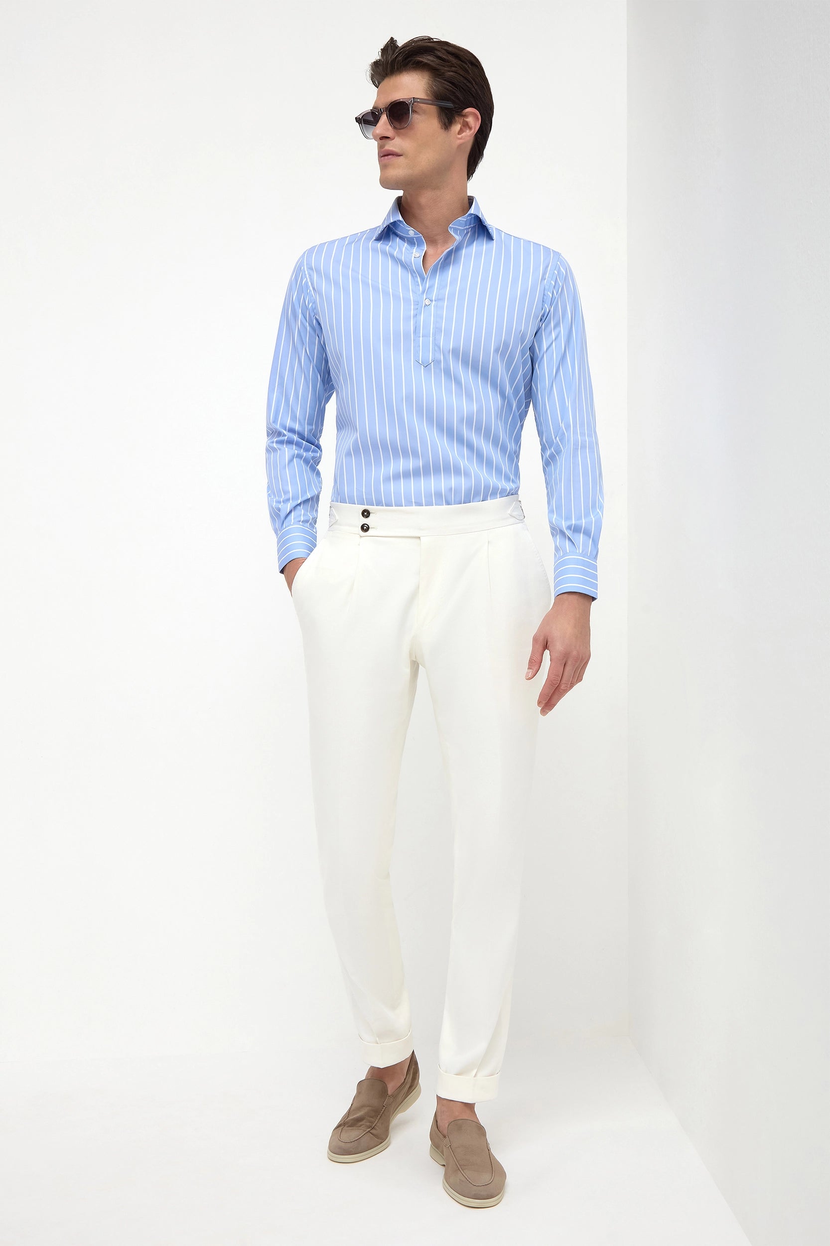 Men's Cowboy Shirts for Western StylePortofino popover shirt - Made in Italy