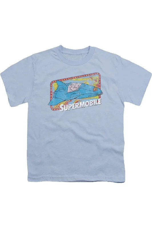Warm Men's Fleece-Lined TopsDC Comics Supermobile Short Sleeve Youth Tee / T-Shirt