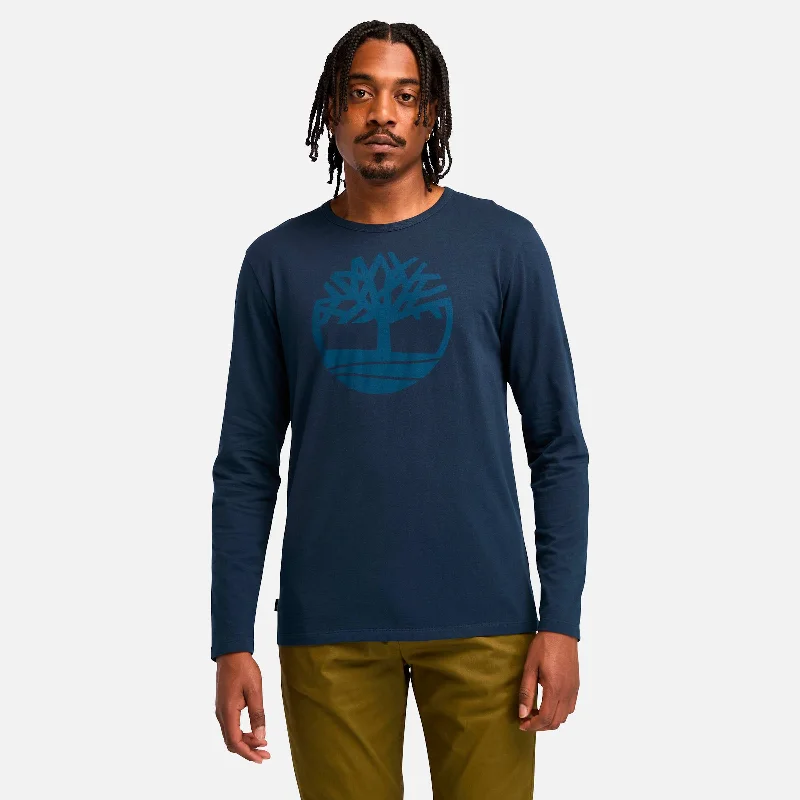 Men's Shirts with Plaid PatternsMen's Northwood US Tree Logo Long Sleeve T-Shirt