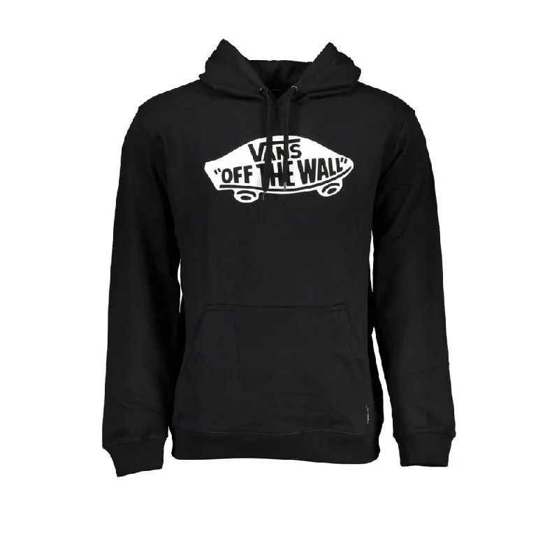 Lightweight Men's Cardigan SweatersVans Sleek Black Hoodie with Central Men's Pocket Lightweight Men's Cardigan SweatersVans Sleek Black Hoodie with Central Men's Pocket