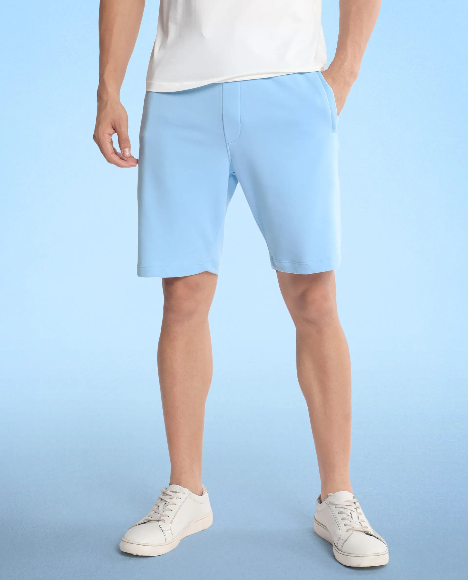 Men's Pants with Pleated FrontsShorts Clear Blue Men