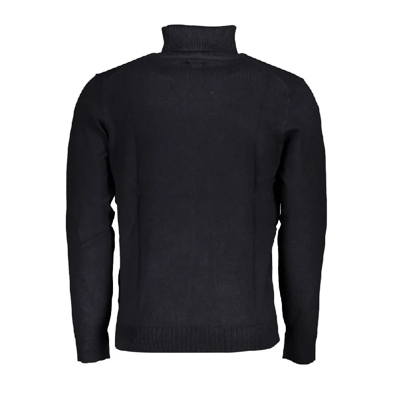 Men's Sweaters in Metallic ColorsNorway 1963 Blue Fabric Men's Sweater