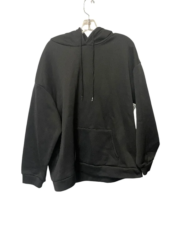 Men's Hoodies for Winter SportsSweatshirt Hoodie By Shein In Black, Size: 3x