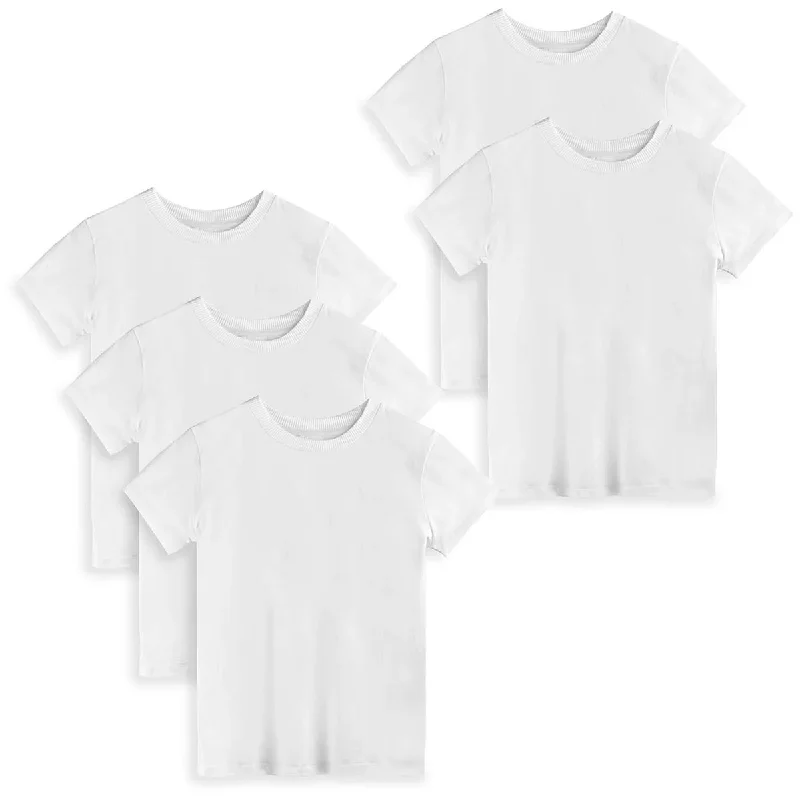 Men's Shirts for Beach OutingsMightly Boys White T-Shirt
