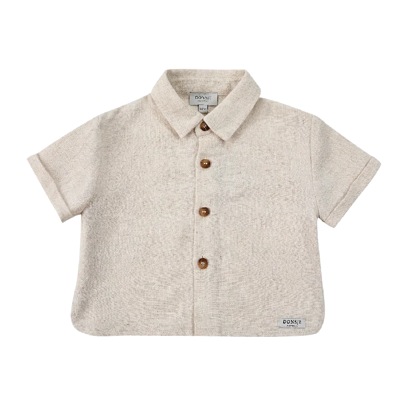 Men's Geometric Print Shirts for a Modern TwistLerie Shirt | Warm White Melange