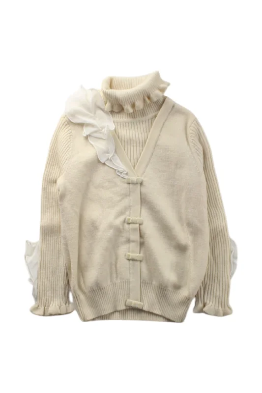 Men's Sweaters with BeadsNicholas & Bears Ruffled Knit Sweater 3T