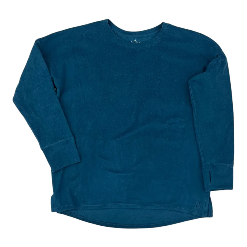 Men's Hoodies for LoungingSweatshirt Crewneck By Cuddl Duds In Blue, Size:M