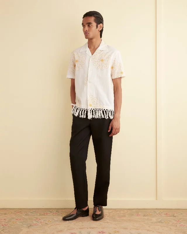 Men's Affordable Shirts for Budget-Friendly StyleSoleil Fringe Short Sleeve Shirt