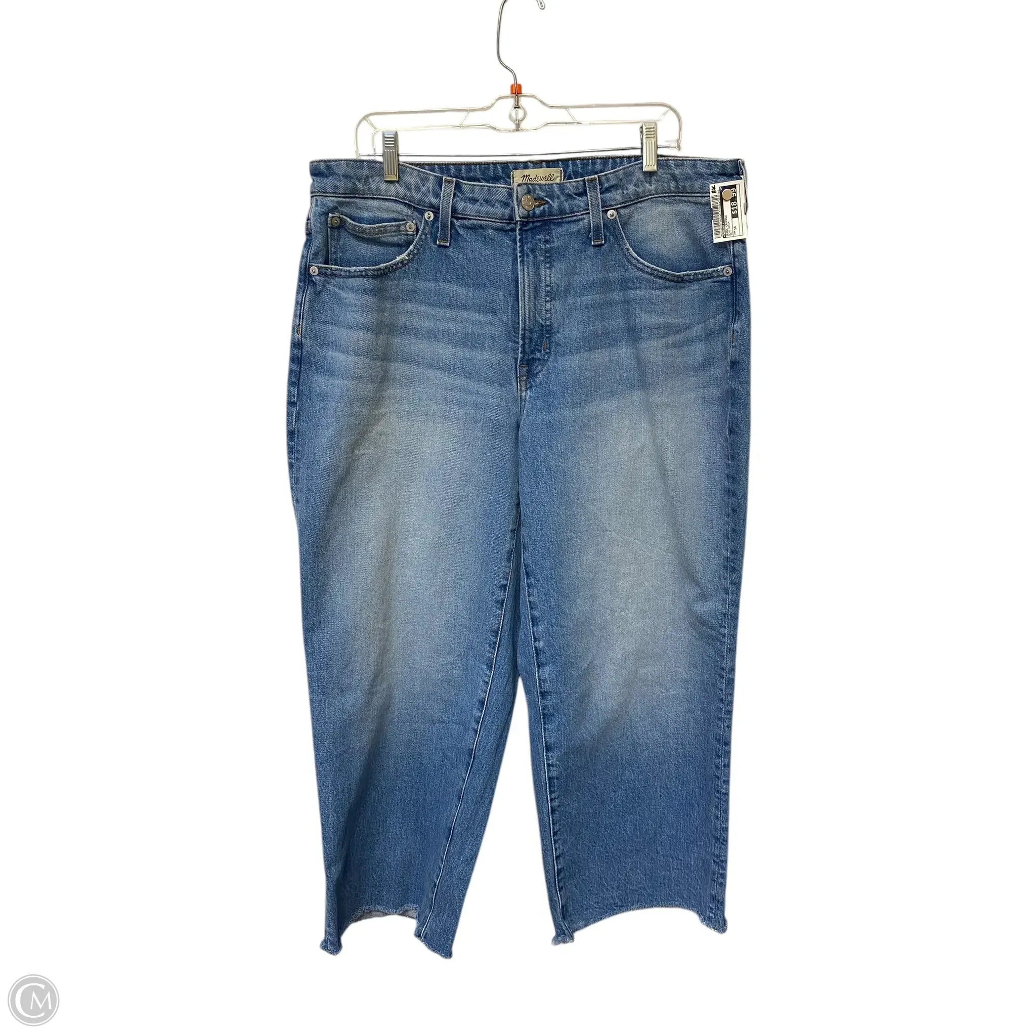 Casual Ripped Men's JeansJeans Cropped By Madewell In Blue Denim, Size: 14