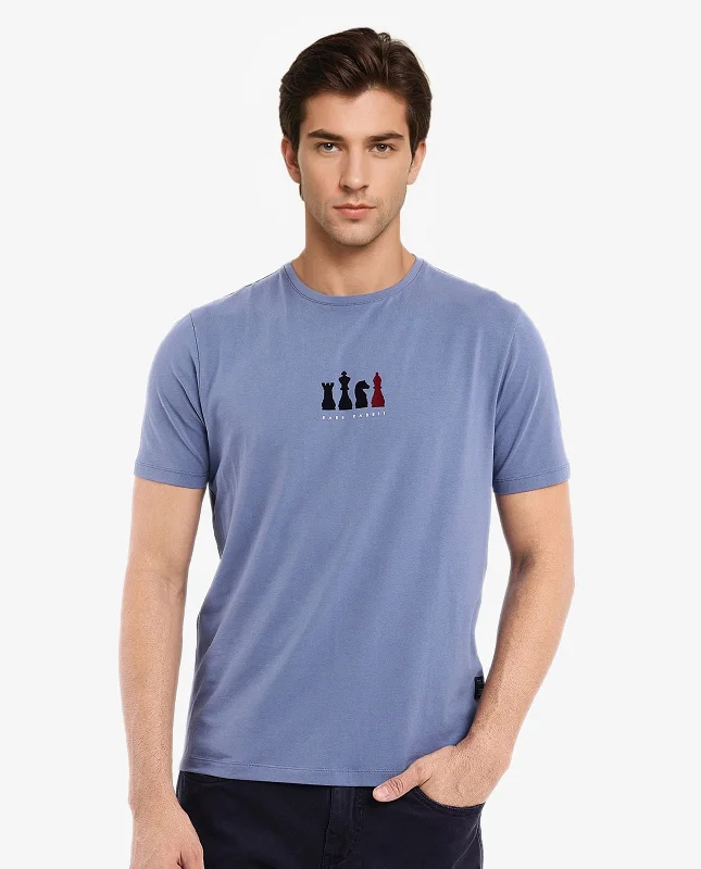 Men's Shirts for FishingRare Rabbit Men Vital Dusky Blue Cotton Lycra Fabric Short Sleeve Crew Neck Regular Fit Graphic Flock Print T-Shirt Men's Shirts for FishingRare Rabbit Men Vital Dusky Blue Cotton Lycra Fabric Short Sleeve Crew Neck Regular Fit Graphic Flock Print T-Shirt