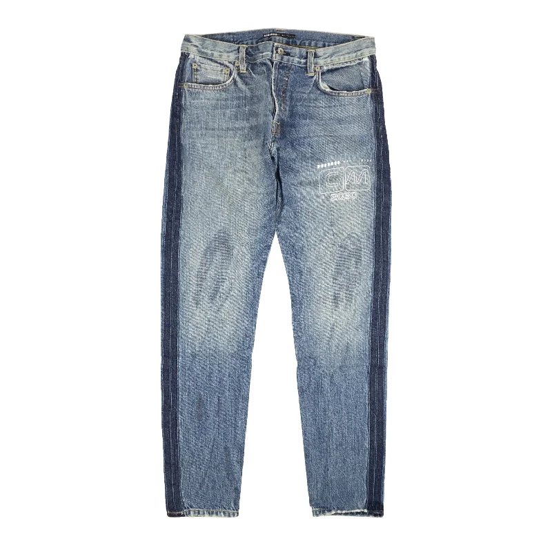 Comfort-Fit Men's JeansVisitor On Earth Washed Jeans - Blue