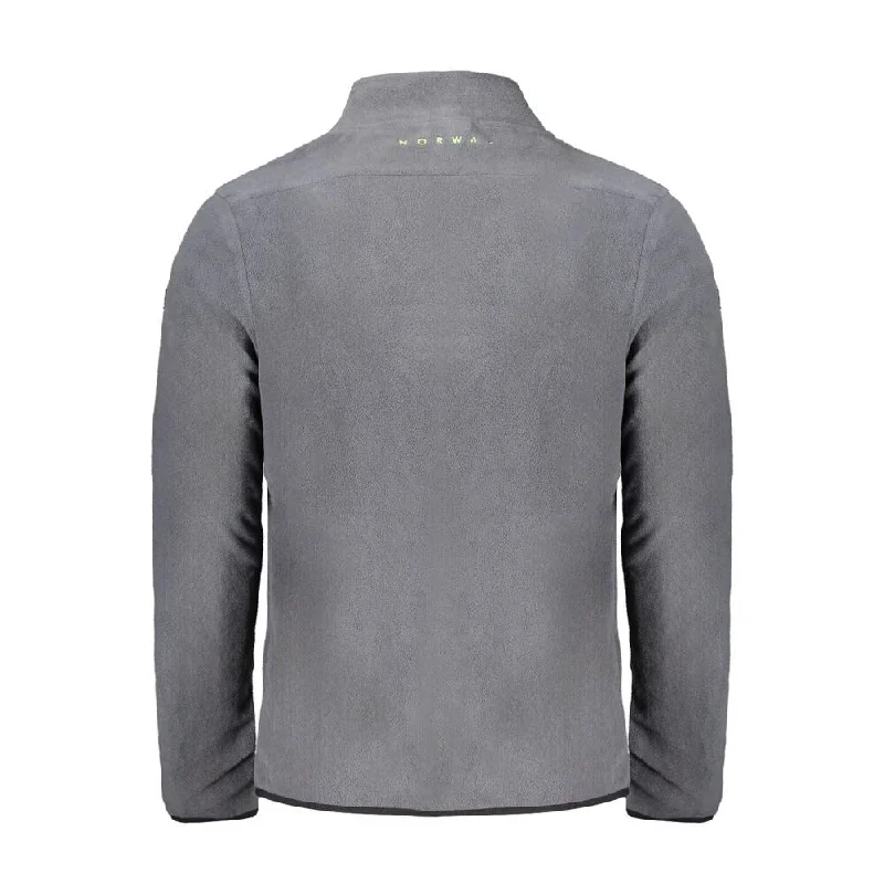 Athletic Men's Performance SweatersNorway 1963 Gray Polyester Men Men's Sweater