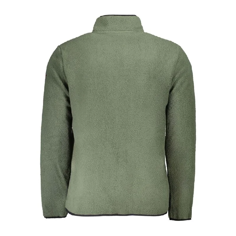 Men's Sweaters with Zip-Up CollarsNorway 1963 Green Polyester Men Men's Sweater