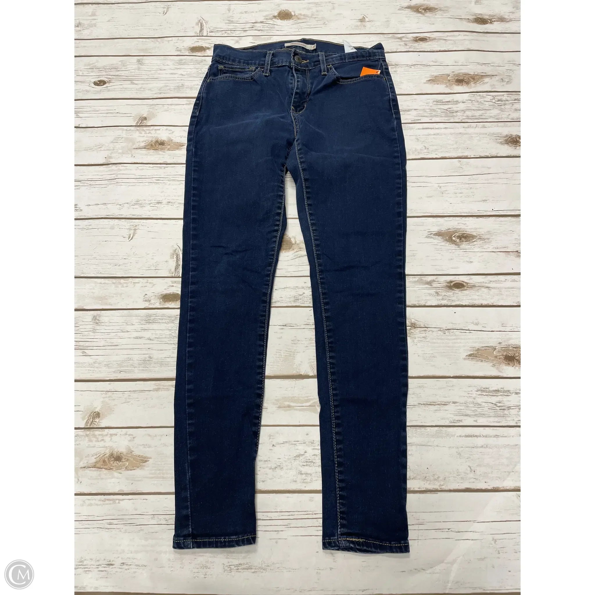 Men's Jeans with a Destroyed LookJeans Skinny By Levis In Blue Denim, Size: 4