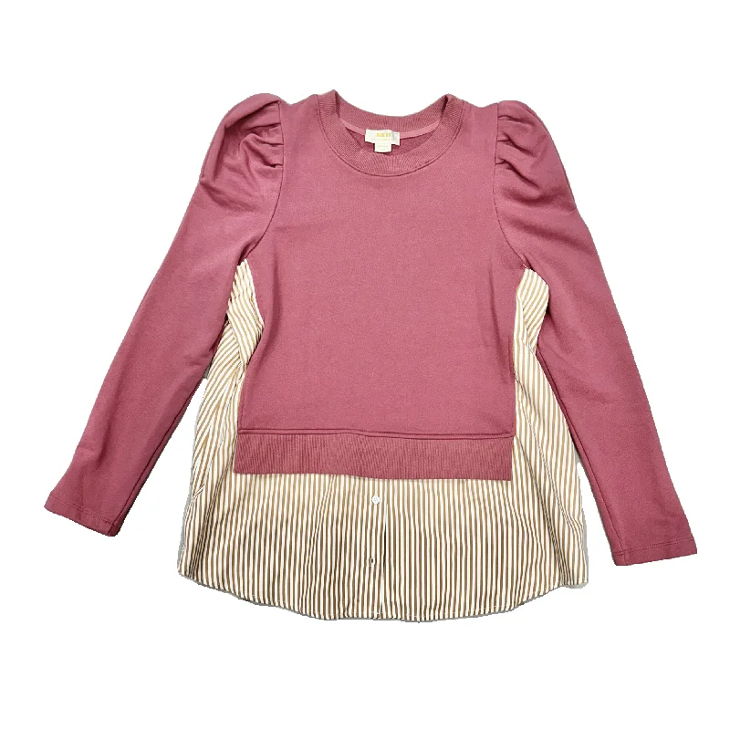 Men's Hoodies for Skinny MenSweatshirt Crewneck By Maeve In Mauve, Size: M
