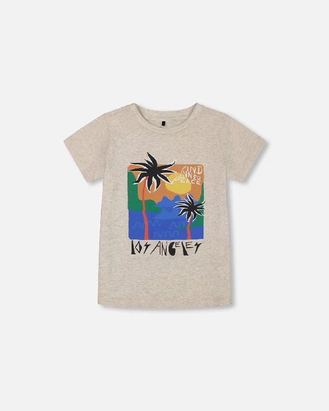 Men's Shirts with Single-Breasted DesignsOrganic Cotton Graphic Tee Light Gray Shimmer Men's Shirts with Single-Breasted DesignsOrganic Cotton Graphic Tee Light Gray Shimmer