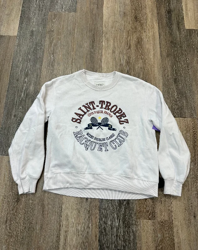 Practical Men's Water-Resistant HoodiesSweatshirt Crewneck By Abercrombie And Fitch In White, Size: S Practical Men's Water-Resistant HoodiesSweatshirt Crewneck By Abercrombie And Fitch In White, Size: S