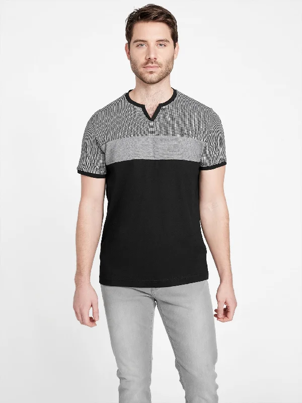 Men's Shirts with Wrinkle-Resistant FabricRanzy Color-Block Tee