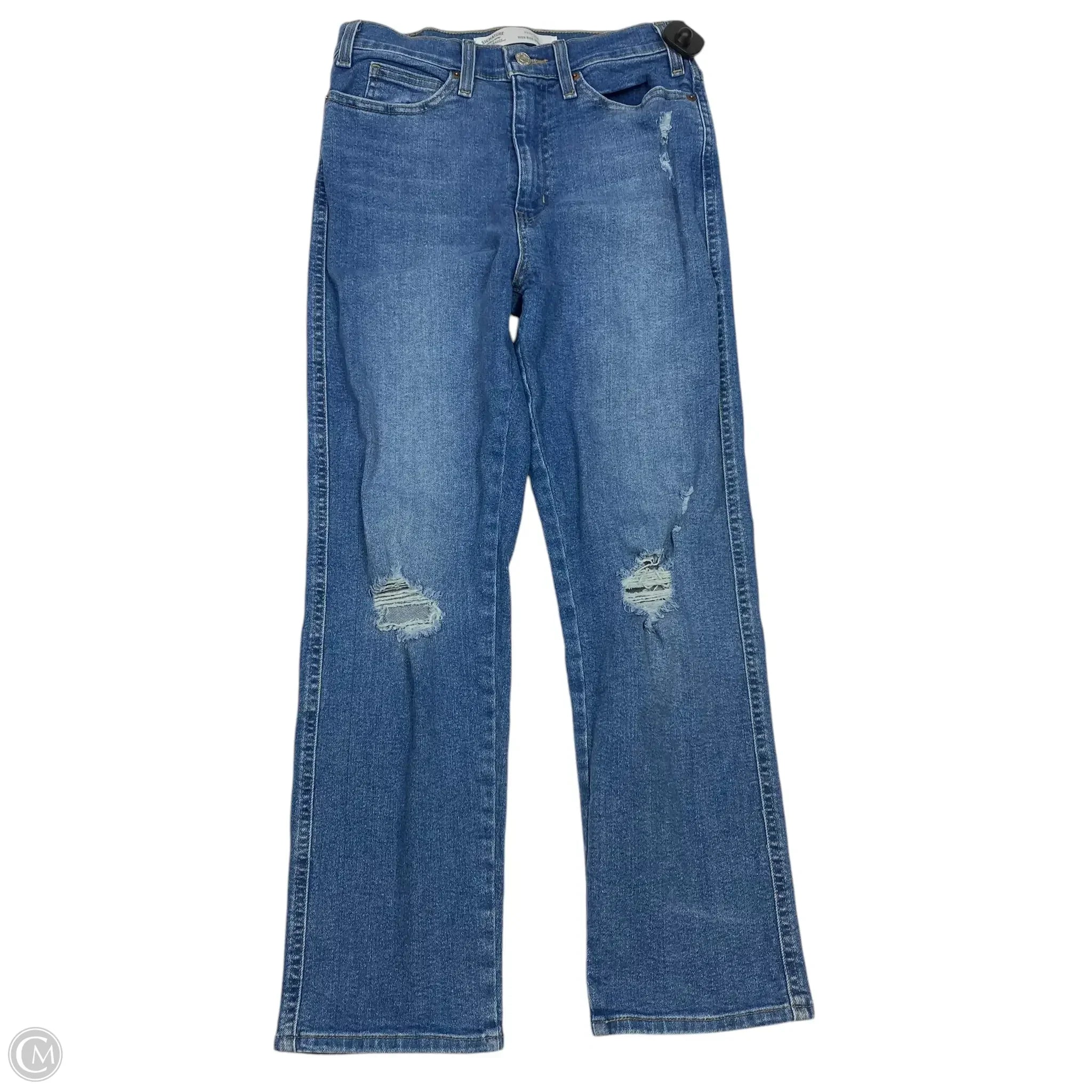 Men's Jeans with EmbroideryJeans Straight By Levis In Blue Denim, Size: 6