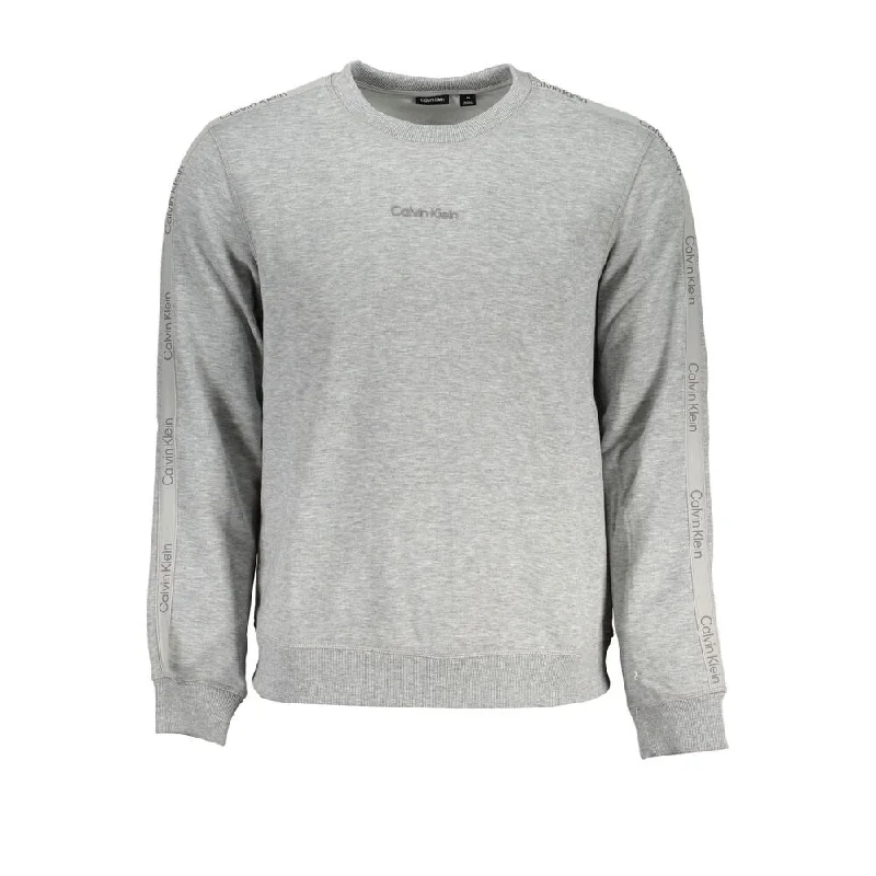 Men's Sweaters with Button-Up CollarsCalvin Klein Sleek Gray Long Sleeve Men's Sweatshirt Men's Sweaters with Button-Up CollarsCalvin Klein Sleek Gray Long Sleeve Men's Sweatshirt