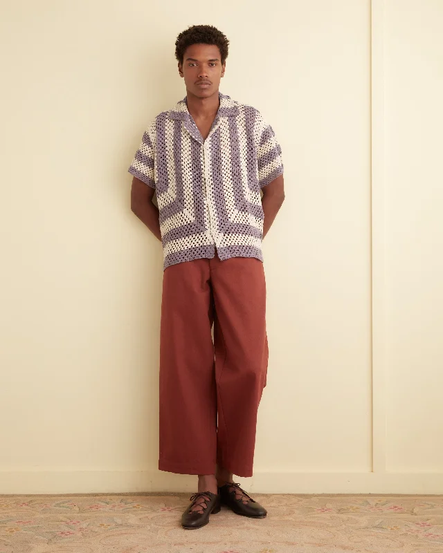Men's Travel Shirts for Easy PackingFlagship Crochet Shirt - Lavender