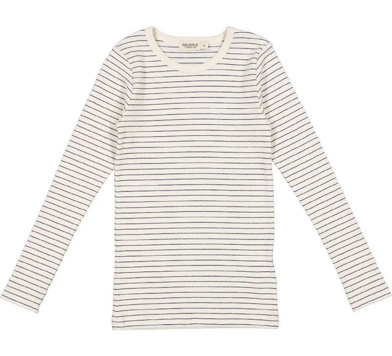 Layered Men's Henley ShirtsGirls Striped Long Sleeve Tani Shirt In Blue Stripe