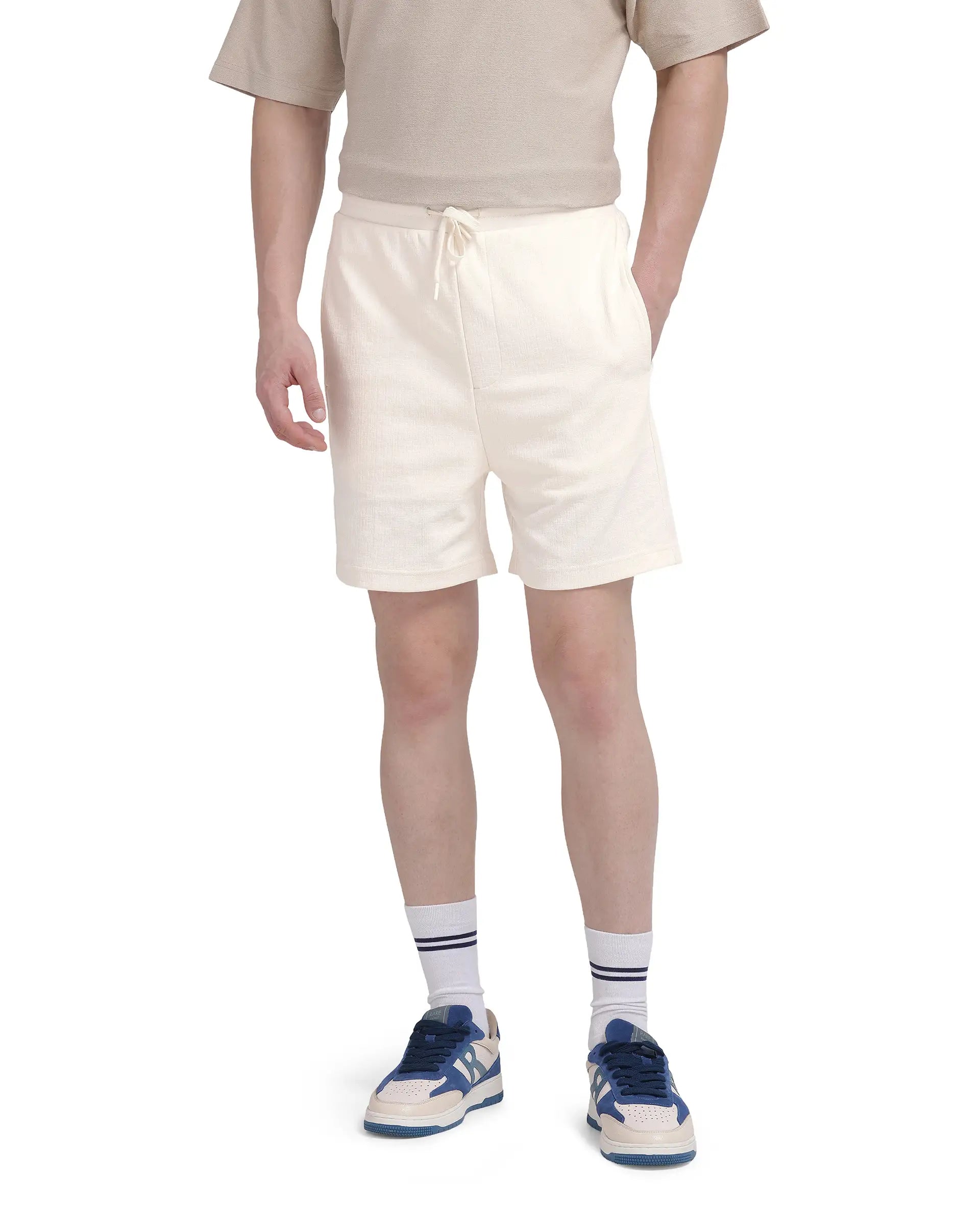 Men's Custom-Fit Pants for a Personalized TouchRare Rabbit Men Kelor Off White Cotton Elastane Fabric Drawstring Closure Back Label Plain Shorts Men's Custom-Fit Pants for a Personalized TouchRare Rabbit Men Kelor Off White Cotton Elastane Fabric Drawstring Closure Back Label Plain Shorts