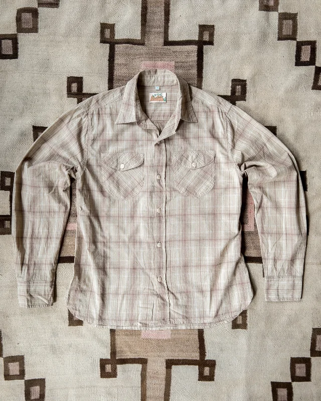 Men's Logo T-Shirts for Brand RepresentationWashed Madras Workshirt - Earthtone Plaid Men's Logo T-Shirts for Brand RepresentationWashed Madras Workshirt - Earthtone Plaid