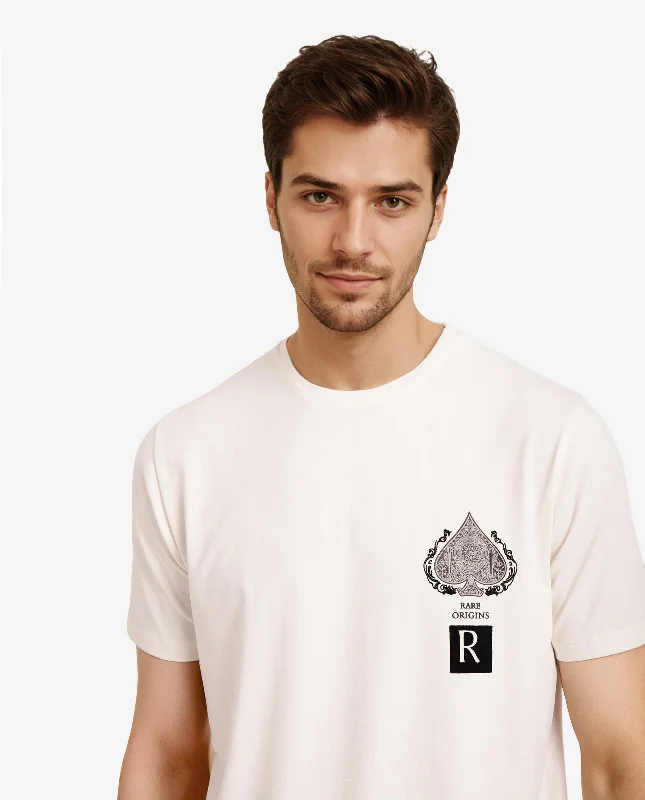 Men's Tailored Shirts for a Professional AppearanceRare Rabbit Men Rabo Off White Cotton Lycra Fabric Short Sleeve Crew Neck Regular Fit Flock HD Graphic Print T-Shirt Men's Tailored Shirts for a Professional AppearanceRare Rabbit Men Rabo Off White Cotton Lycra Fabric Short Sleeve Crew Neck Regular Fit Flock HD Graphic Print T-Shirt