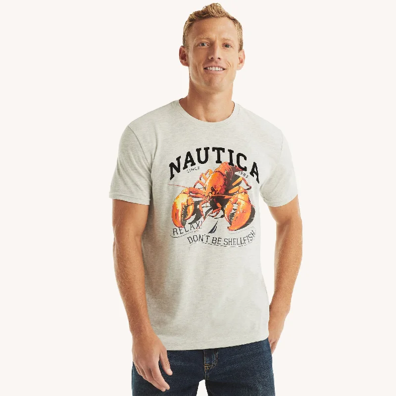Men's Shirts with Abstract DesignsNautica Mens Lobster Graphic T-Shirt