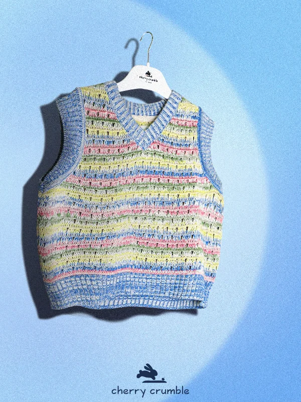 Men's Sweaters with Relaxed FitsCherry Crumble Unisex Multicolour Regular Length Crochet Intasia Sweater Men's Sweaters with Relaxed FitsCherry Crumble Unisex Multicolour Regular Length Crochet Intasia Sweater