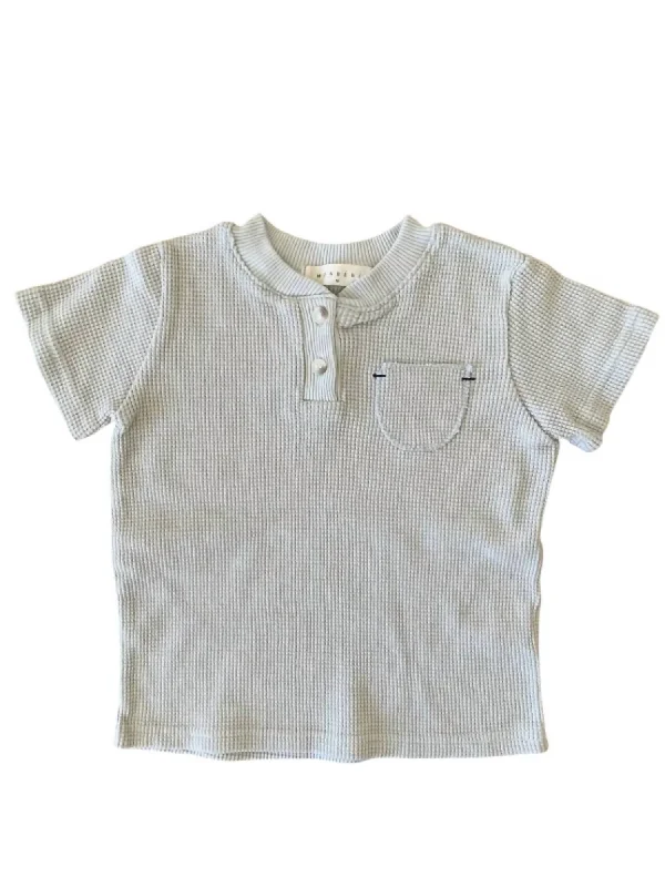 Men's Shirts with Hidden ButtonsBoys' Waffle Short-Sleeve Pocket Tee In Grey