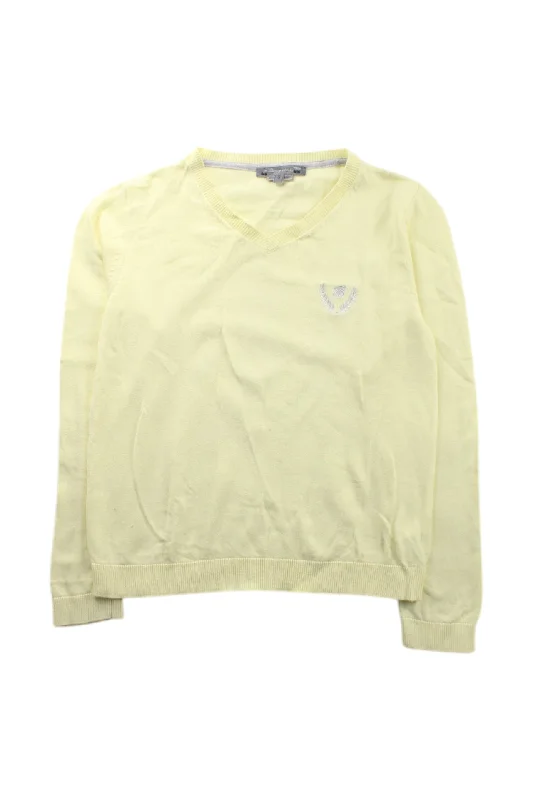 Men's Sweaters with ThumbholesBonpoint V-Neck Knit Sweater Size 8Y