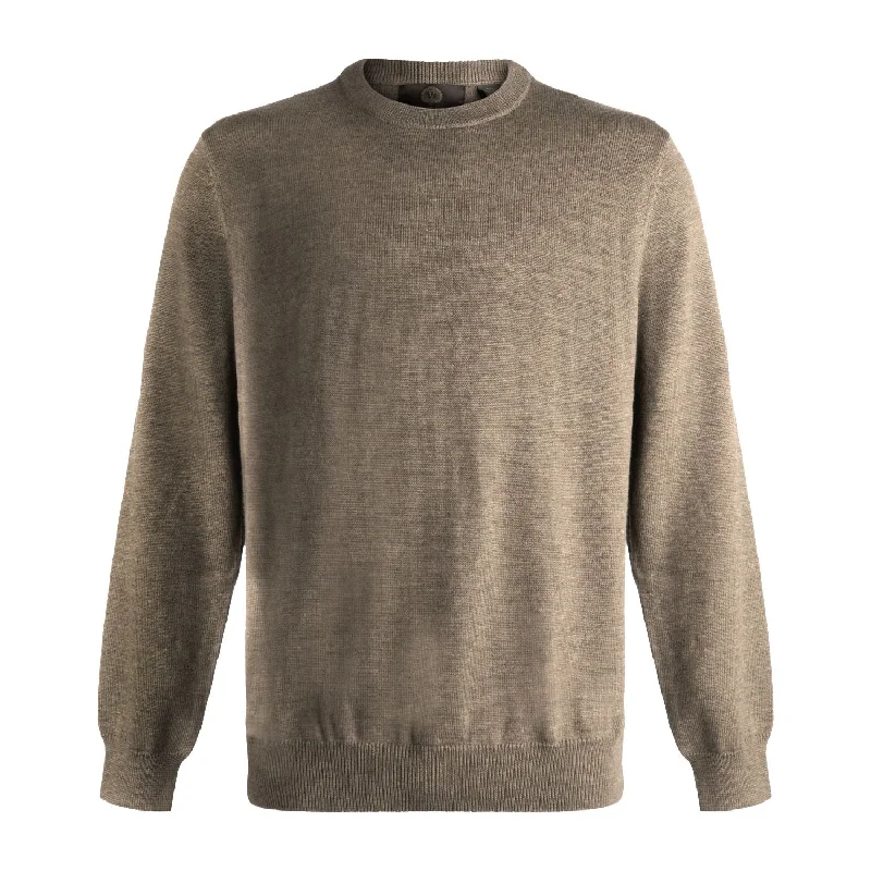 Men's Sweaters in Neutral ColorsExtra Fine 'Zegna Baruffa' Merino Wool Crew Neck Sweater in Mushroom by Viyella Men's Sweaters in Neutral ColorsExtra Fine 'Zegna Baruffa' Merino Wool Crew Neck Sweater in Mushroom by Viyella